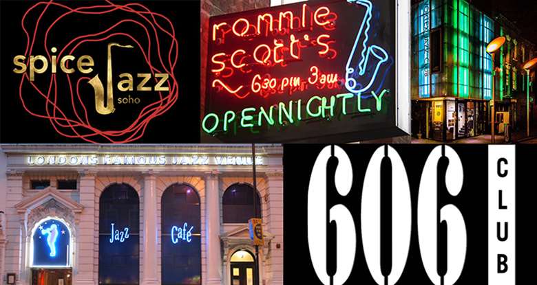 London venues: Spice of Life, Ronnie Scott's, Vortex, The Jazz Cafe and 606 Club