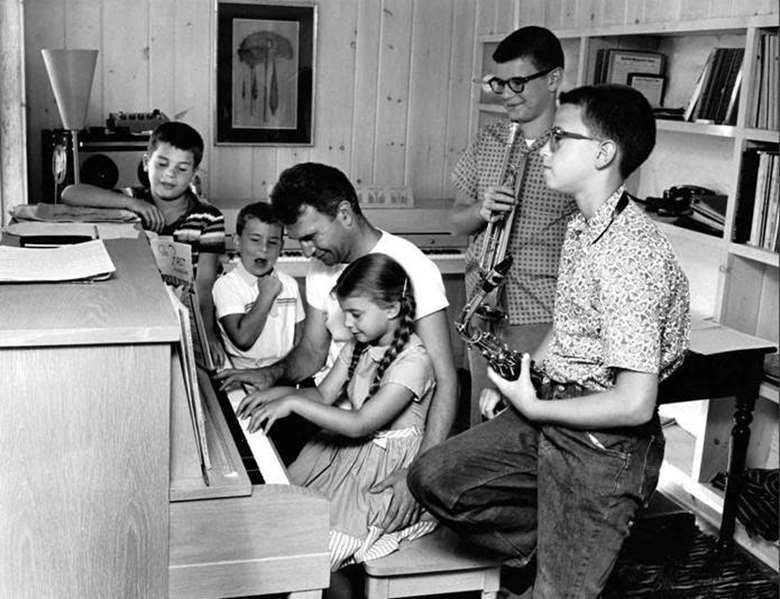 Dave Brubeck and his family