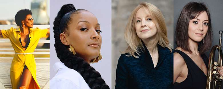 L-R: China Moses, Nubya Garcia, Maria Schneider and Yazz Ahmed