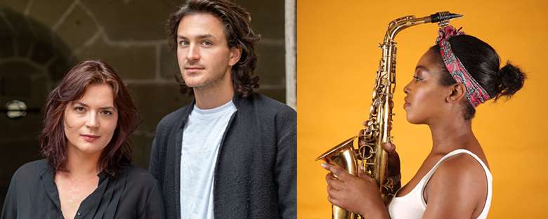 Elina Duni and Rob Luft (left) and Camilla George (right)