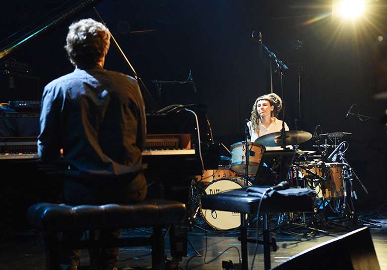 Croatian drummer Lada Obradović and French pianist David Tixier - photo by Peter Pfister