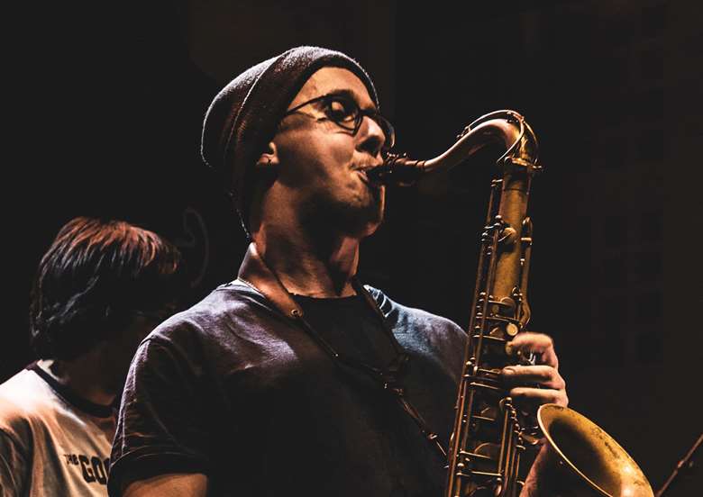 Saxophonist Alex Hitchcock