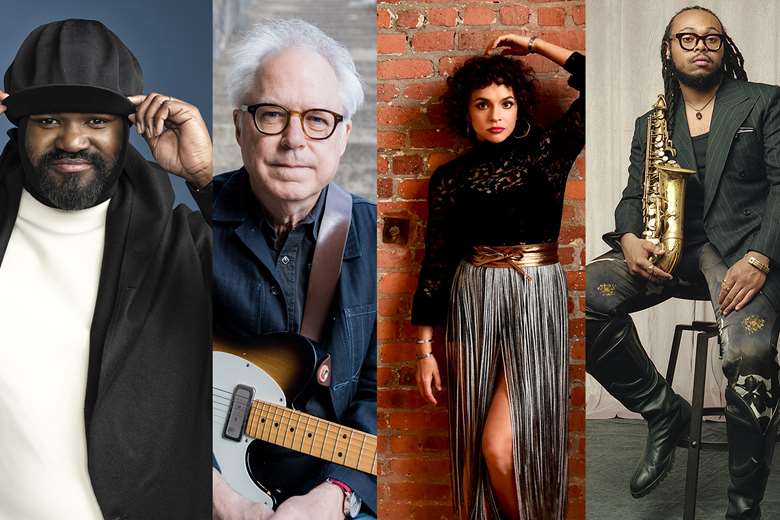 L-R: Gregory Porter, Bill Frisell, Norah Jones and Immanuel Wilkins