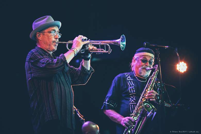Trumpeter Dave Douglas and saxophonist Joe Lovano - photos by Bruno Bollaert