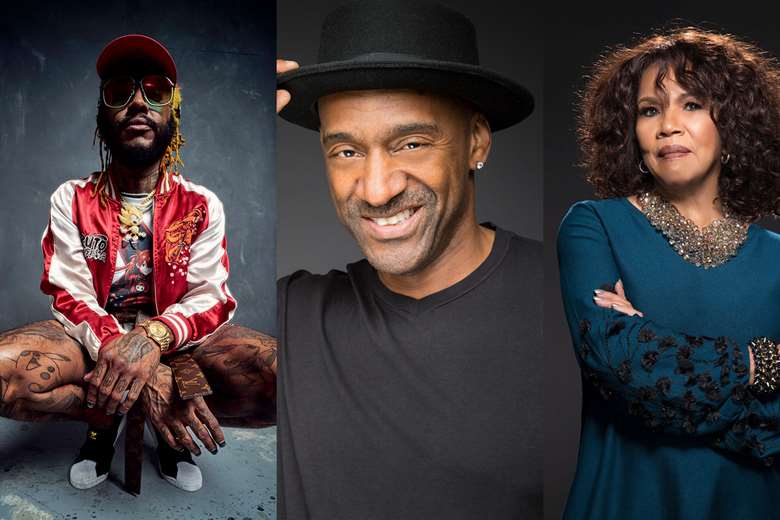 Headliners for 2023 L-R: Thundercat, Marcus Miller and Candi Staton