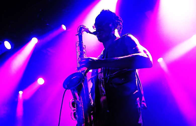 Shabaka Hutchings with The Comet is Coming - Photo courtesy Enjoy Jazz