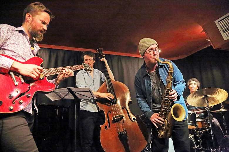 L-R: Ant Law, Misha Mullov-Abbado, Alex Hitchcock and Ernesto Simpson - Photo by David Forman