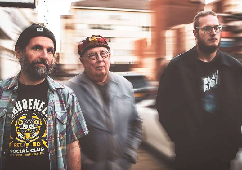 QOW Trio: L-R Eddie Myer, Spike Wells and Riley Stone-Lonergan - Photo by Lisa Wormsley