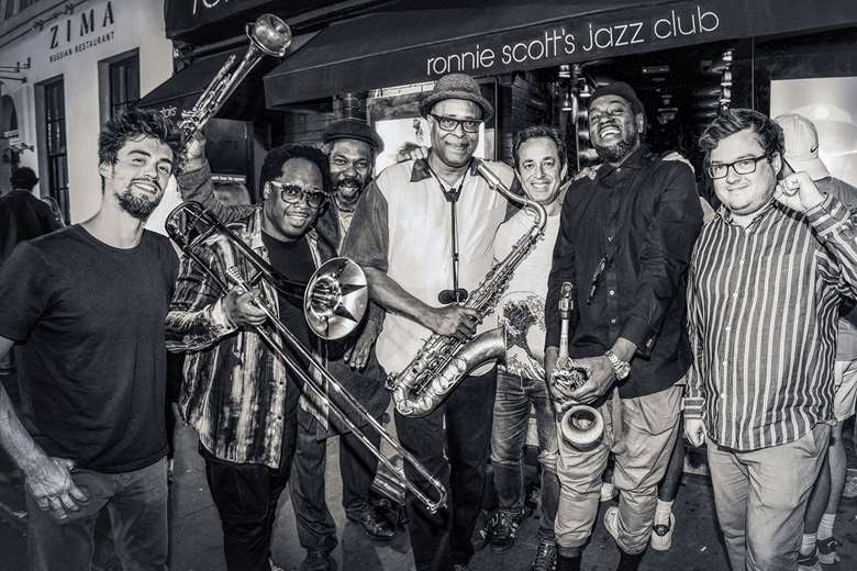 Jean Toussaint and his all-star sextet - Photo by Michael Jackson