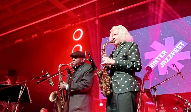 Gary Bartz (right) and David Murray (left) lead the charge at Winter Jazzfest - Photo by Andrey Henkin