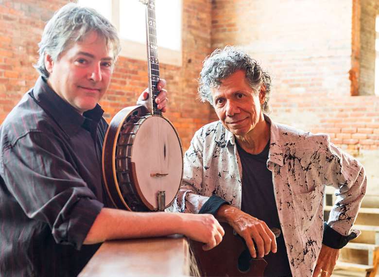 L-R: Béla Fleck and Chick Corea - Photo by Taylor Crothers
