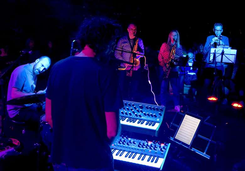 Drummer Matt Brown (left) and his band 6161 - Photo by Tony Benjamin