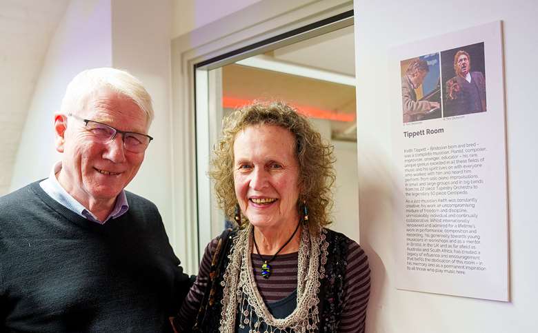 L-R: Nod Knowles and Julie Tippetts at Bristol Beacon - Photo by Tim Dickeson