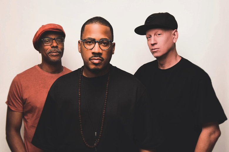 The James Brandon Lewis Trio (L-R): Chad Taylor, Lewis and Josh Werner