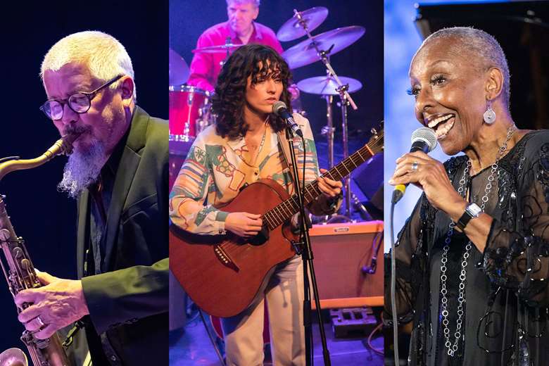 Swanage headliners L-R: Andy Sheppard, Hejira and Elaine Delmar
