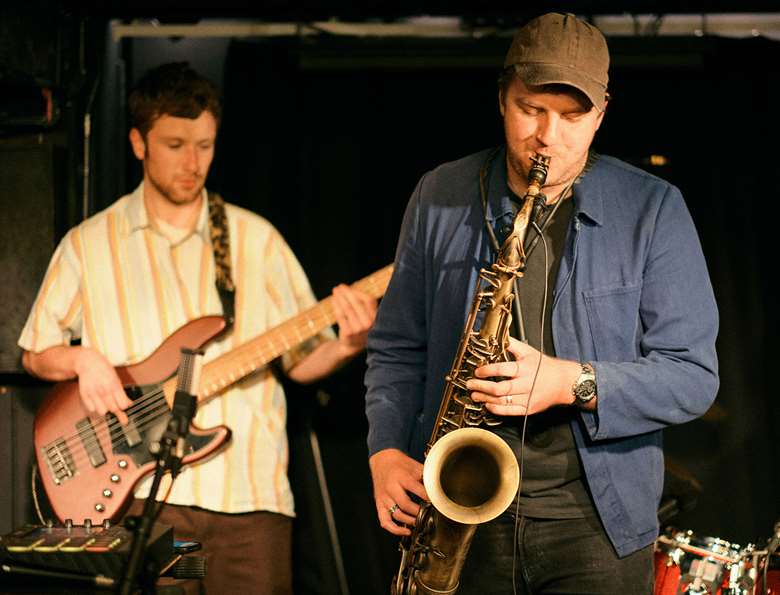 Saxophonist Oli Morris (pictured here with bassist Maxwell Killing) shares new live jazztronica track - Photo by James Fox
