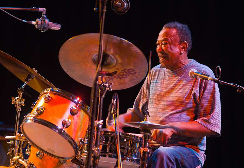 Louis Moholo-Moholo at the 2010 London Jazz Festival - Photo by Tim Dickeson
