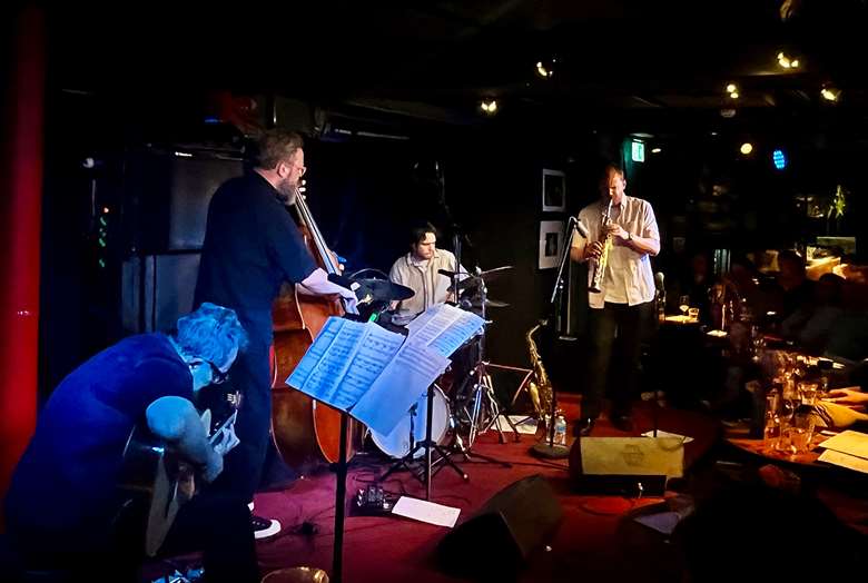 Kaspar Rietkerk (right) and band at PizzaExpress Soho - Photo by Tom Spargo