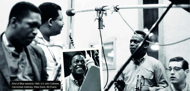 The Kind of Blue recording sessions with Miles Davis and John Coltrane
